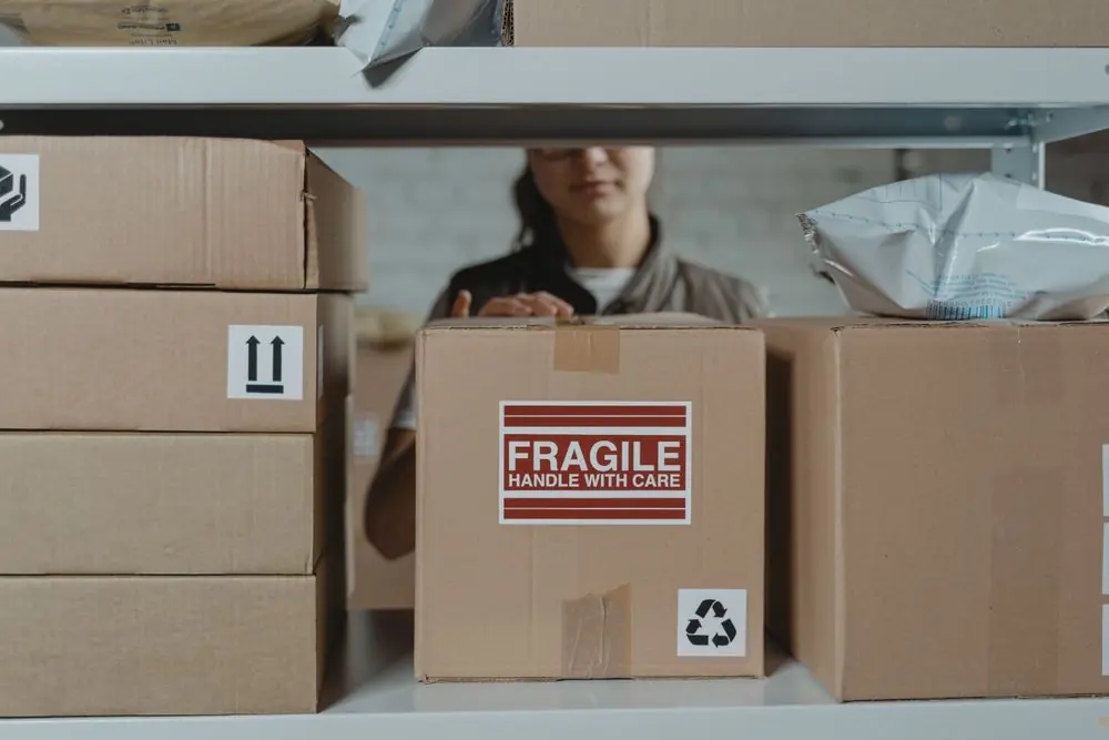 Sample parcels prepared for courier express