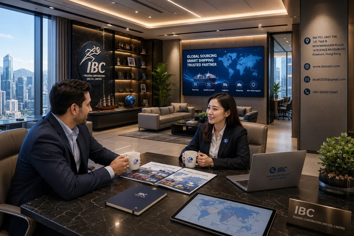 IBC Trading Corporation (HK) Co., Limited office in Kowloon, Hong Kong &mdash; client meeting in the reception lounge